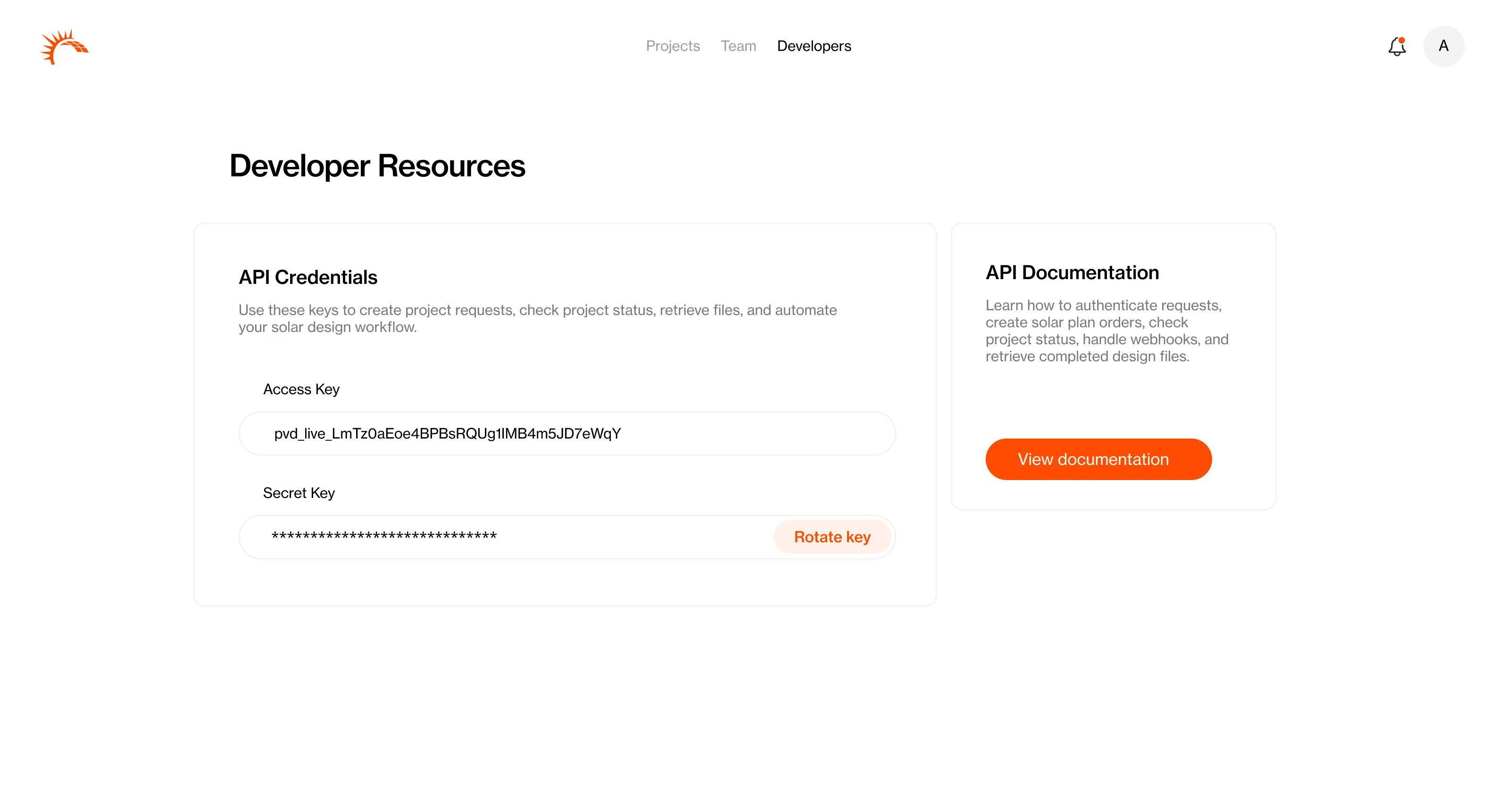 PV Design developer automation view